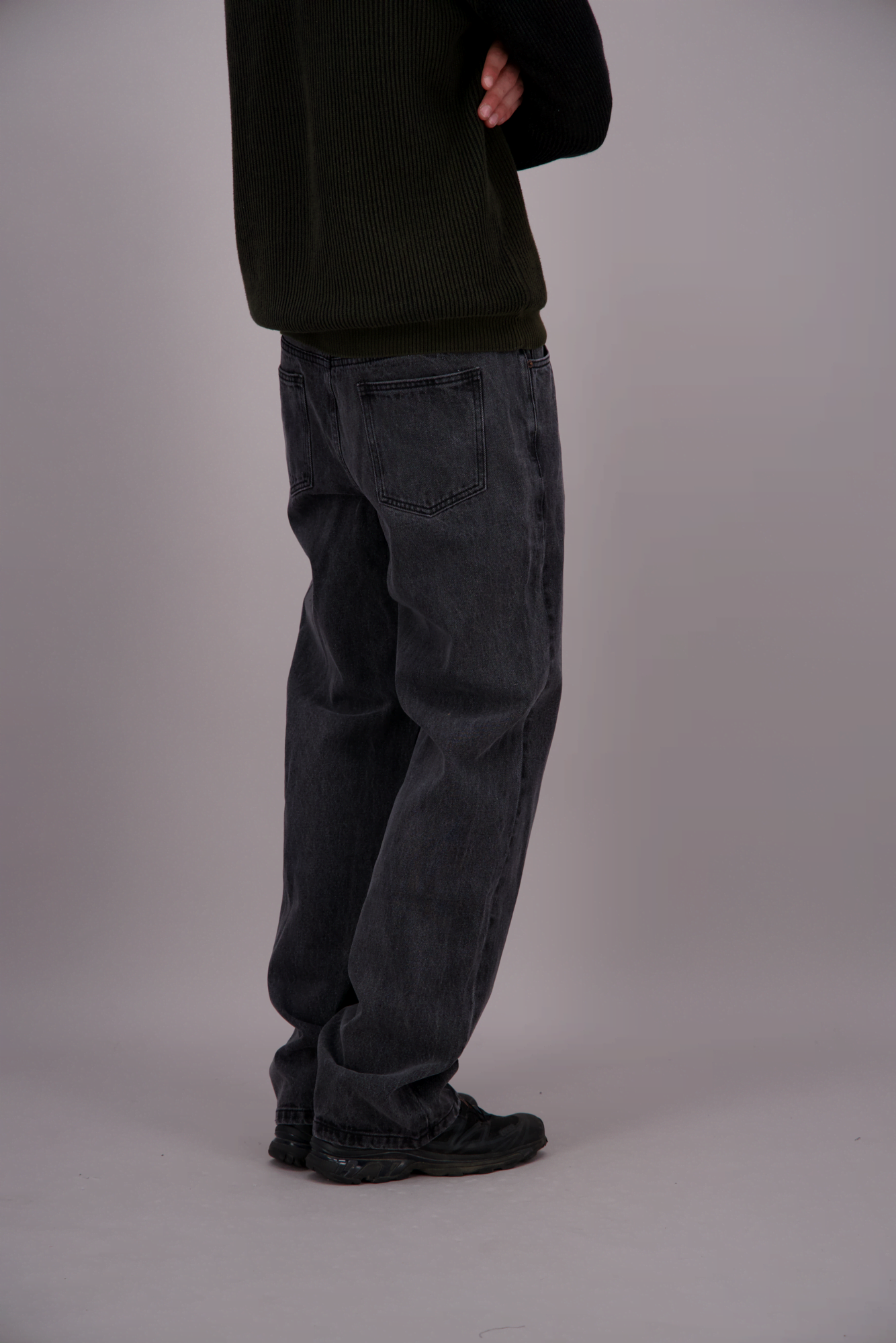 Straight Jeans Zwart