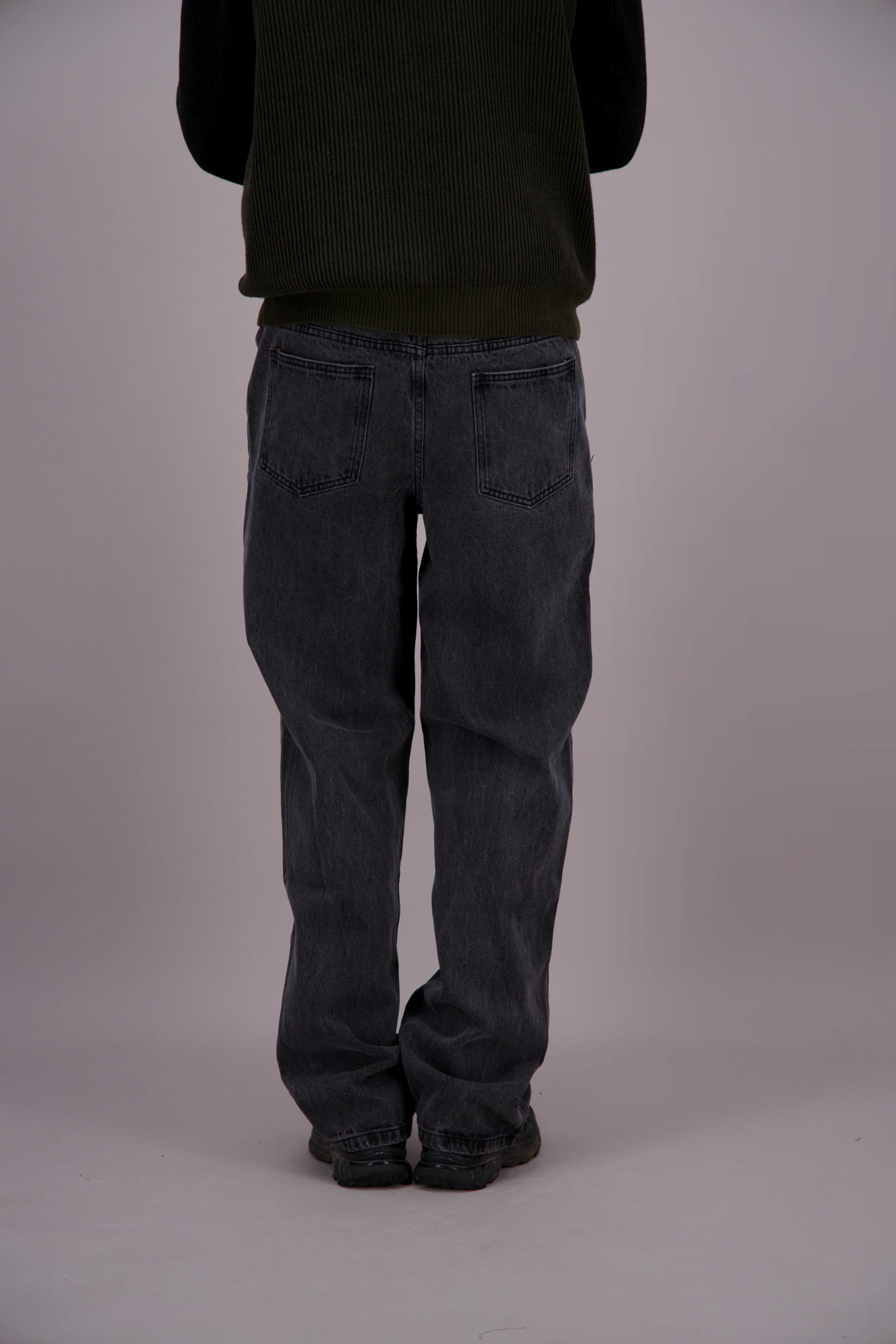 Straight Jeans Zwart