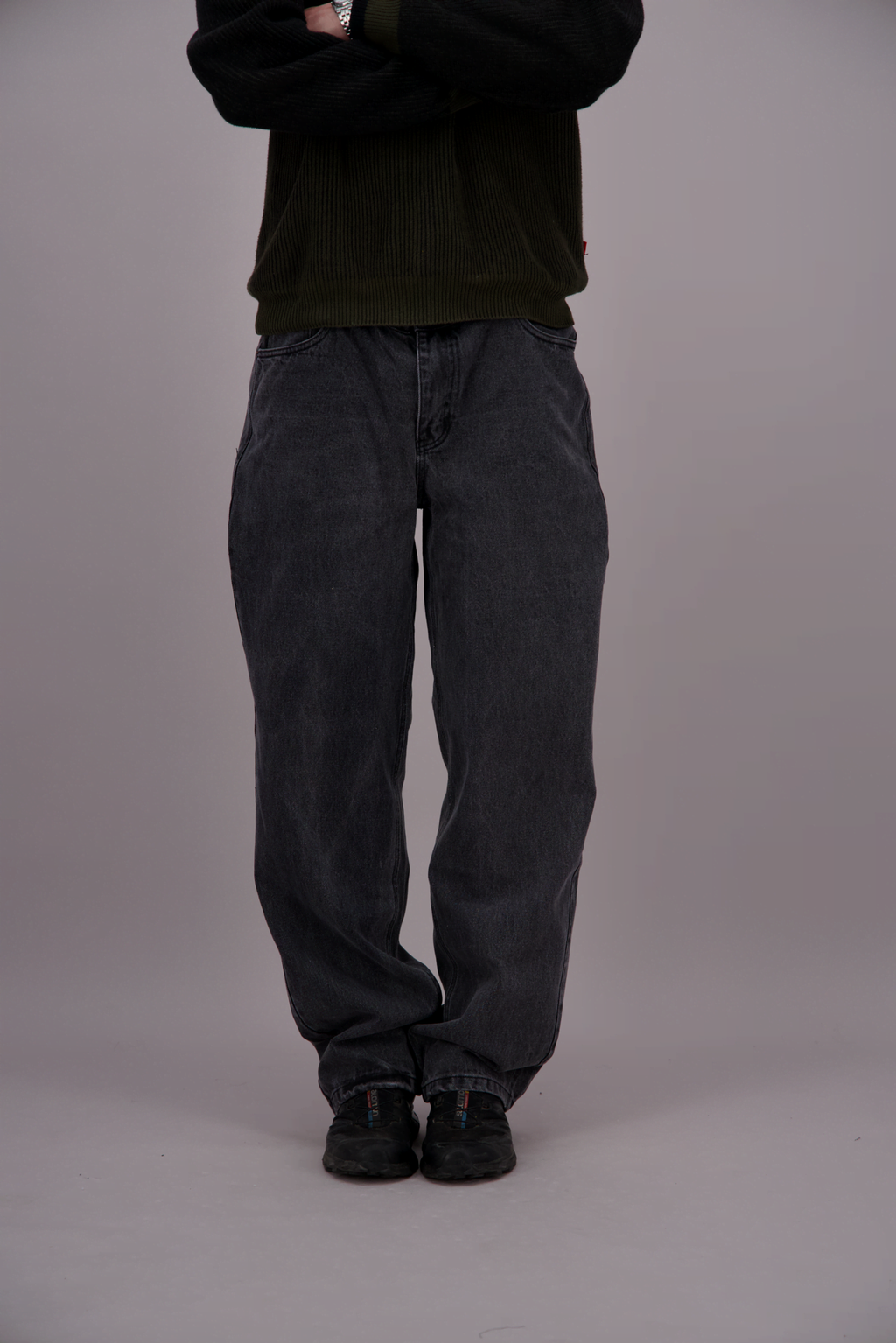 Straight Jeans Zwart